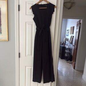 J. Crew Black Sleeveless Jumpsuit with Wide-Leg Silhouette